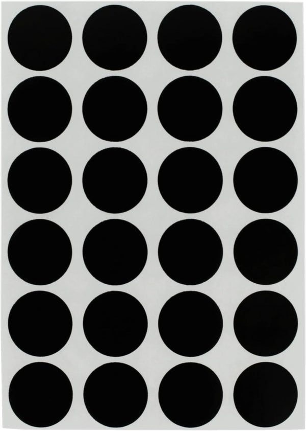 ChromaLabel 0.75 Inch Round Label Removable Color Code Dot Stickers, 1008 Pack, Black