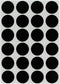ChromaLabel 0.75 Inch Round Label Removable Color Code Dot Stickers, 1008 Pack, Black