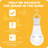 A19 Rechargeable Light Bulbs, 60 Watt Equivalent, Self-charging Emergency Light Bulb, 1200mAh Battery, 2 PK