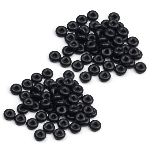 Othmro 500pcs Nitrile Rubber O-Rings, 2mm Wire Dia 6mm OD for Oil or Air Sealing, Black Washers