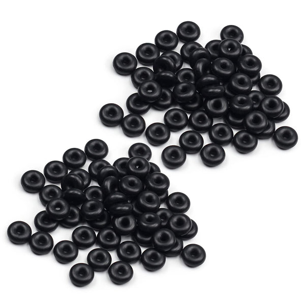 Othmro 500pcs Nitrile Rubber O-Rings, 2mm Wire Dia 6mm OD for Oil or Air Sealing, Black Washers
