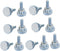 uxcell M4x10mm Flat Knurled Head Fully Threaded Thumb Screws Bolts Fastener 15pcs