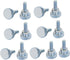 uxcell M4x10mm Flat Knurled Head Fully Threaded Thumb Screws Bolts Fastener 15pcs