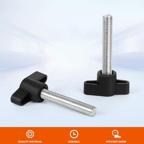 M6 x 15mm Z Type Handle Thumb Screws, Plastic Head Mechanical Handle Bolts (5 PCS)