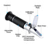 Alcohol Refractometer for Spirit Alcohol Volume Percent Measurement 0~80% v/v, Alcohol Volume Meter for Production