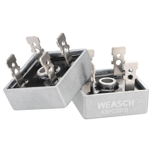 2Pcs KBPC2010 Bridge Rectifier Diode, AC to DC, 1000V 20A, 4 Pin Power Rectifier Diode Electronic Components