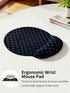 Seorsok Cute White Polka Dot Mouse Pad with Gel Wrist Support Mouse Pad,Ergonomic Aesthetic,Comfortable Mousepad