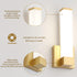 12" Inch 12W 4000K 110V Gold Wall Lights for Bedroom Modern Indoor LED Hallway Sconces Corner Light Height Bedside
