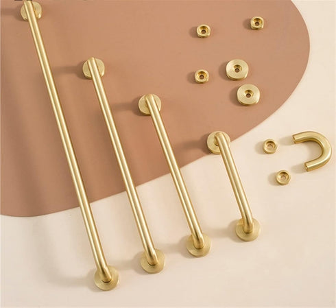 SMOKT 1Pcs x1 Brass Long Furniture Handles Wardrobe Kitchen Cupboard Cloakroom Bedside Cabinet Handle Bedroom