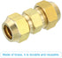 PATIKIL 1/2" OD Brass Flare Union Connector, 2 Set Air Conditioning Copper Double Pipe Extension Joint Fittings