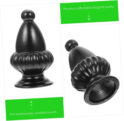 balacoo 2Pcs Creative Lamp Finial Modern Decorative Lamp Caps with Polished Base for Table and Floor Lamps Elegant Lamp