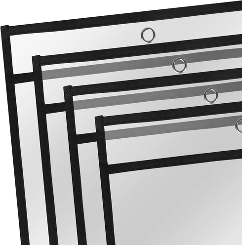 8.5x11, 50 Pack 8.5 11 Heavy Duty Dry Erase Pockets Plastic Paper Sleeves Job Ticket Holder Clear Sheet Protectors x