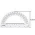 eBoot Plastic Protractor, 180 Degrees, 4 Inch and 6 Inch, Clear, 2 Pieces