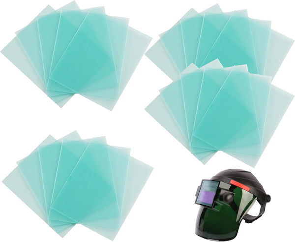 Wzttdm 20 Pcs Welding Protective Lens Replacement Lens4.5" x 5.25" x 0.04" Outside