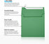 LUXPaper Invitation Envelopes Square | Peel & Press | 6 1/2" x 6 1/2" | Holiday Green | 80lb. Text | 50 Qty