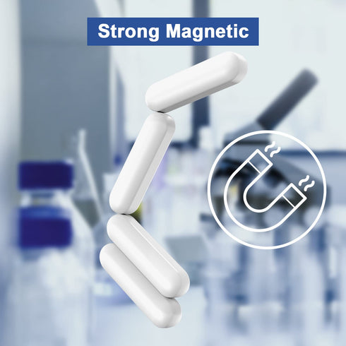 ONiLAB 32PCS Magnetic Stirrer Mixer Stir Bars, 8 * 30mm, White Color, Laboratory Magnetic Stir Bar Set