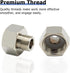 Hooshing 2PCS Faucet Hose Adapter, 1/2 Female to 3/8 Male Reducer Compression Brass Pipe Fitting with Washers