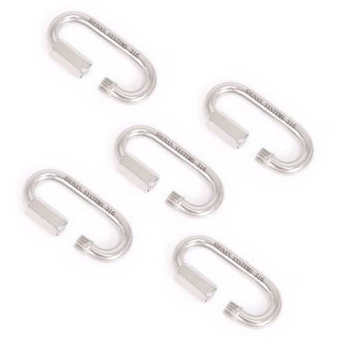 SHONAN 2.3 Inch Chain Quick Links, 5 Pcs Marine Grade Quick Link Connector, Stainless Steel 316