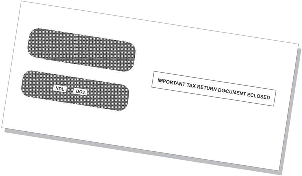 NextDayLabels 100 Self Seal Envelopes for 3-up Laser W-2 Forms, Horizontal Format