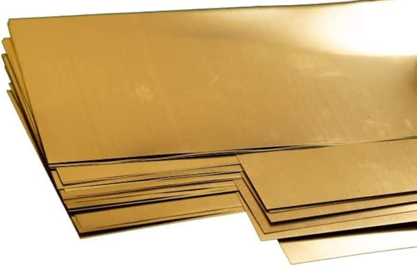 K&S Precision Metals 258 Assorted Brass Sheet Shim, 6 Pieces, Made in the USA