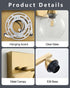 Ruibutrade 1-Light Bathroom Light Fixtures, Matte Gold Vanity Light with Hand-Blown Thick Glass Shade, High Clarity