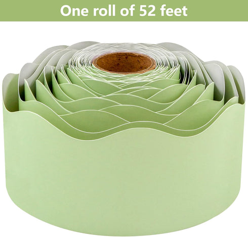 Fancy Land Mint Green Bulletin Board Border Scalloped Border Trim for Classroom 52ft One Roll by Fancy Land