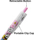 Maydahui 30PCS Kawaii Panda Pens, Retractable Gel Pen, Cute Little Bear Flower Print Animal Pens for School Home Office