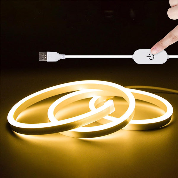 XINGZHI 16.4FT Warm Neon Light Strip Waterproof, 5V USB Led Strip Lights with