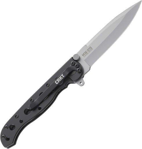 M16-01S M16-01S CRKT Folding Knife with Frame Lock: Stainless Steel Plain Edge Blade, Stainless Steel Handle
