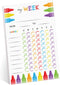 Cheerful Crayon Design Weekly Chore Chart, 6" x 10" Sticky Note Fill in Task List