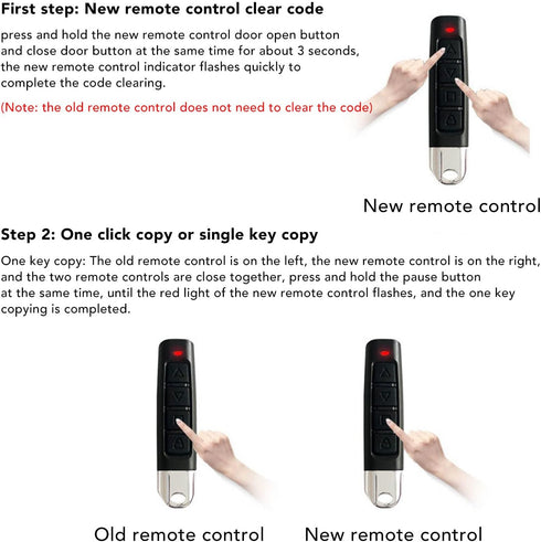 Aramox 4PCS 433MHz Universal Cloning Key Fob Quad Channel Electric Garage Door Remote Control