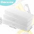 ZneOkoay 3 Packs Small Plastic Pencil Case Clear Boxes Stationery Storage Case with Hinged Lid and Snap Closure