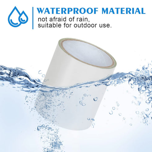 Maveek 2 Rolls Clear Caulk Tape, Heavy Duty PVC Sealant Strip 4 Inches x 5 Feet for Bath Tub, Shower, Kitchen Repair