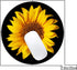 Sunflower On Black Mouse Pad, Round Non-Slip Rubber Mousepad for Laptop Office Computer Decor, Cute Desk Accessories
