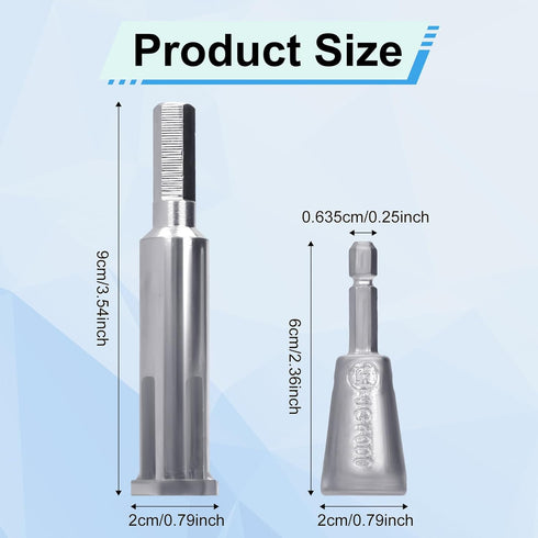 2pcs Wire Twisting Tools, 6mm Hex Shank 2-6 Way Wire Stripping Tool Cable Nut Stripper and Twister for Drill Wire Twister Tool Spin Twist Wire Connector Socket for Power Drill Drivers