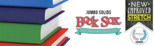 Book Sox Stretchable Book Cover: Jumbo Sprinkles Print, Fits Most Hardcover Textbooks up to 9 x 11, Washable & Reusable