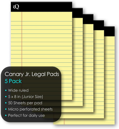 iScholar Canary Legal Pad - 5 Pack (95805)