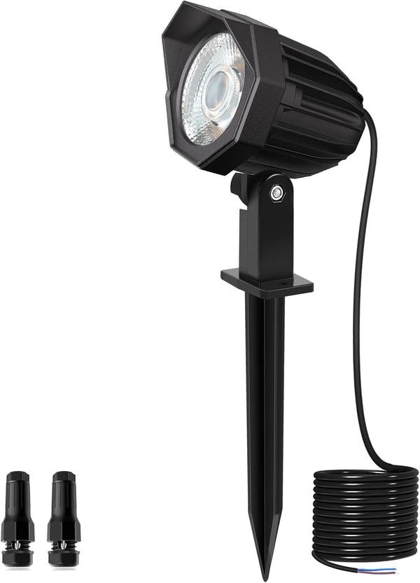 MEIKEE 15W Low Voltage Landscape Lights 1500LM Warm White LED Spotlights for Outdoor Garden Lighting
