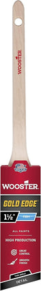 Wooster 5234-1 1/2 Series 5234 Edge Thin Angle Brush, 1 1/2 Inch, Gold, White