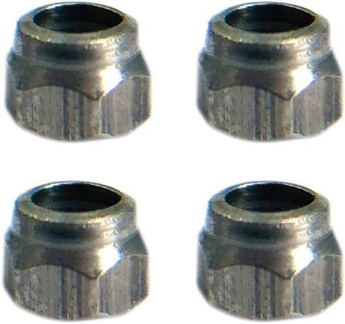 Teak Tuning Professional Fingerboard Lock Nuts, Nylon Insert, Stainless Steel, Silver (Pack