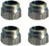 Teak Tuning Professional Fingerboard Lock Nuts, Nylon Insert, Stainless Steel, Silver (Pack