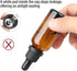 Amber Glass Dropper Bottle with Pipette, 6 X 10ml Refillable Glass Eye Dropper Bottles for Essential Oil