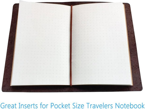 Dotted Notebook Journal, Pocket Size 3.5 x 5.5 Memo Book with Thick Dot Grid Paper - 96 Sheets / 192 Pages