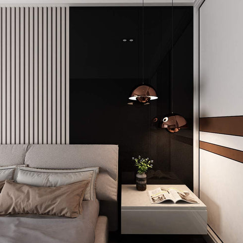 LACHEERY Glossy Black Contact Paper, 15.8"x80" Peel and Stick Wallpaper for Kitchen Cabinets and Bathroom Countertops