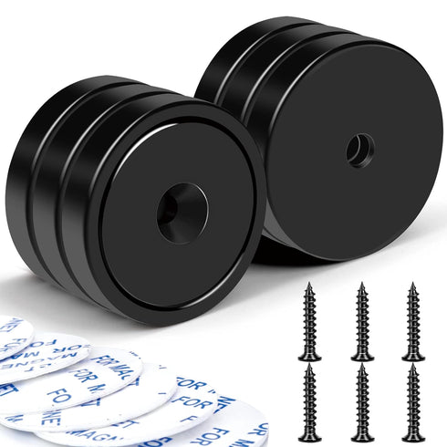 LOVIMAG Magnets with Holes, 110 lb+ Waterproof Strong Neodymium Cup Disc Magnets