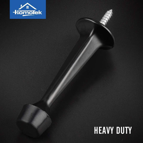 HOMOTEK 36 Pack Heavy Duty Solid Rigid Door Stop with Soft Rubber Tip, Zinc Die Cast Door Stopper for Wall & Door