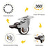 Molen 1" Low Profile TPR Casters Wheels Set of 4 for Small Box, Baby Crib, Clothes Box, Toy Box, Tool Box