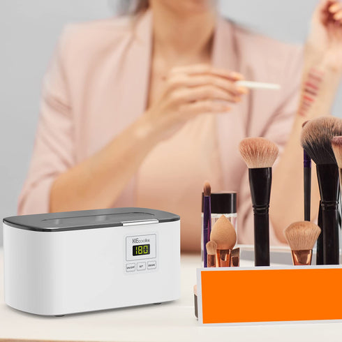 600ml KECOOLKE Ultrasonic Jewelry Cleaning Machine, Sonic Cleaner with Digital Timer for Eyeglasses, Rings