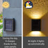 DEMPOWER IP65 2 Pack Solar Outdoor Wall Lights, Up & Down LED Wall Sconce, Warm White Dusk to Dawn, Waterproof Solar