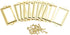 uxcell 10pcs Metal Label Holders, 70x33mm File Name Card Tag Frame for Office Library Drawer Cabinet, Gold Tone